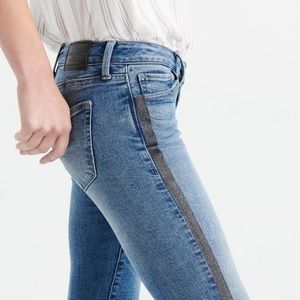 Lucky brand jeans with black metallic stripe